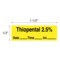 Nevs Thiopental 2.5%_mg/ml DTI 1/2 x 500 Yellow w/Black SANT-105 - alternate 2
